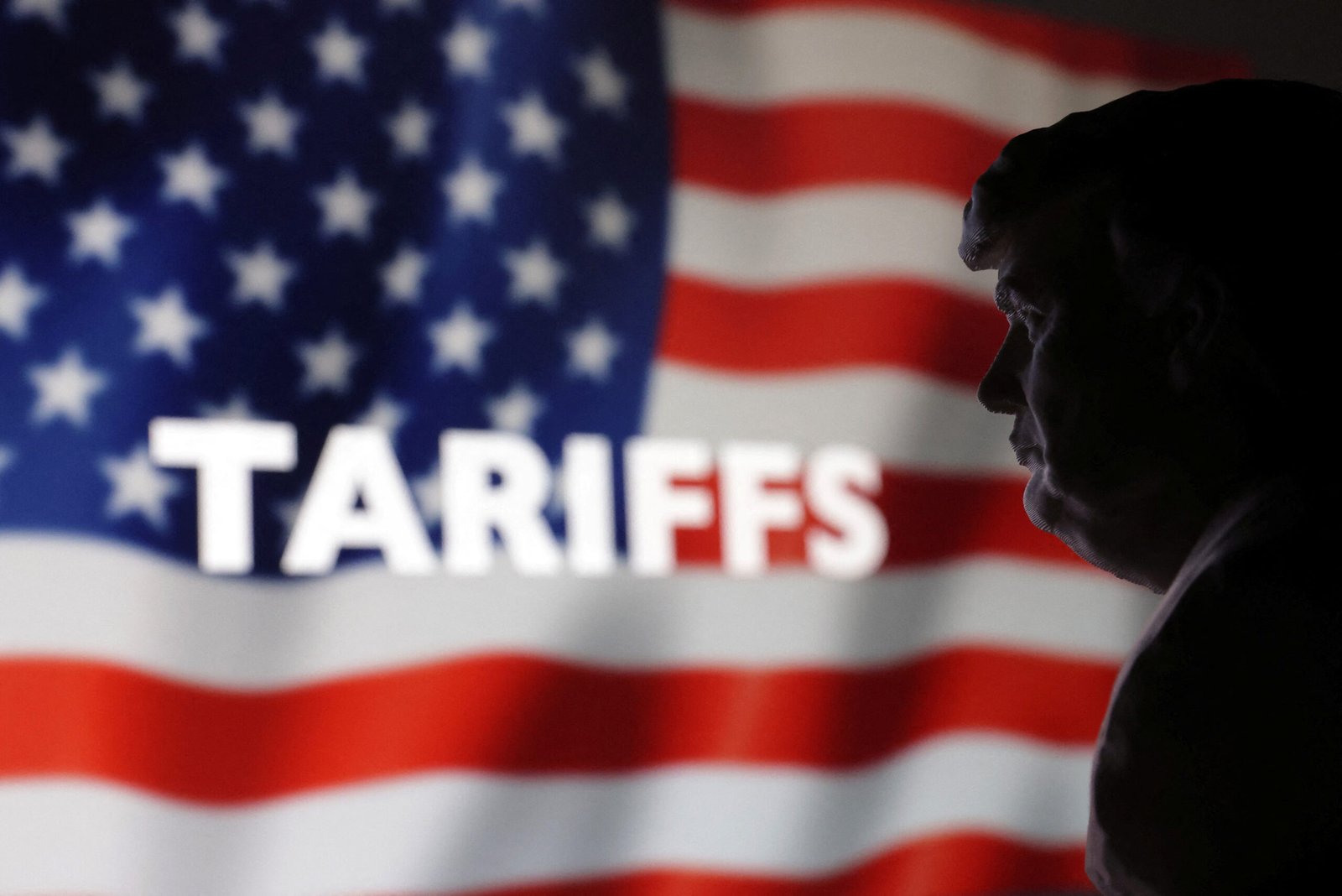 Illustration shows 3D-printed miniature model of U.S. President Donald Trump, U.S